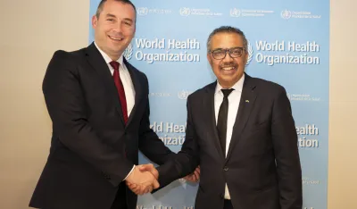 Dragoslav Scekic with Dr Tedros