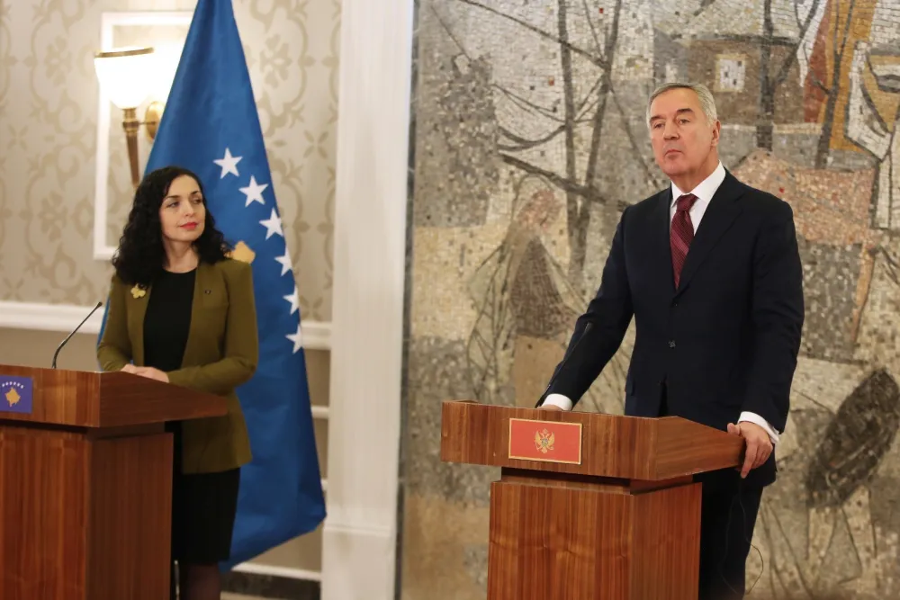 Vjosa Osmani i Milo Đukanović