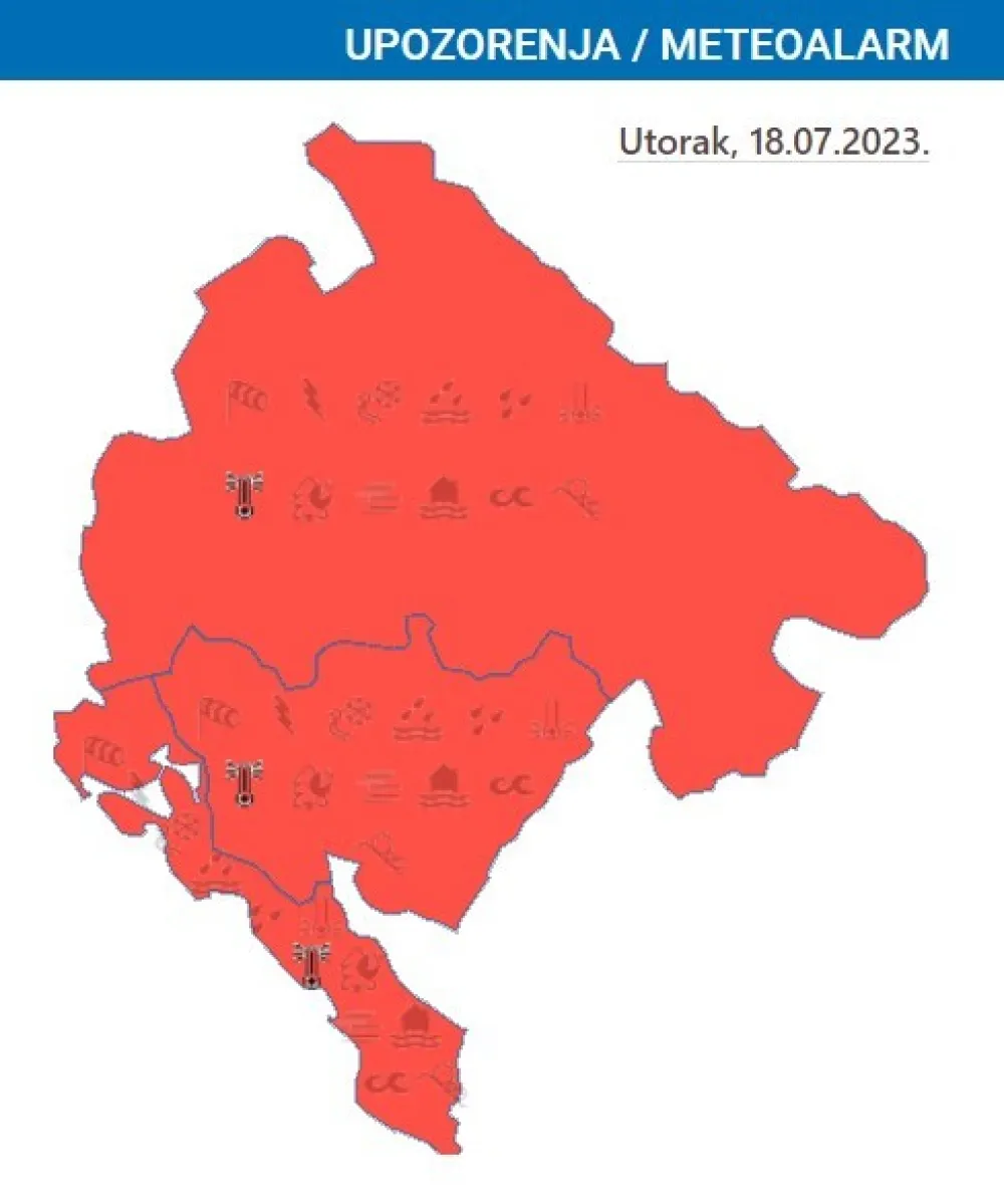 I sjutra na snazi crveni meteoalarm: Do 41 stepen