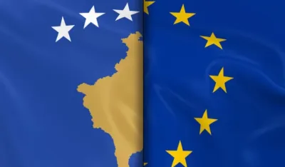 Ilustracija<br>zastave Kosova i Evropske unije