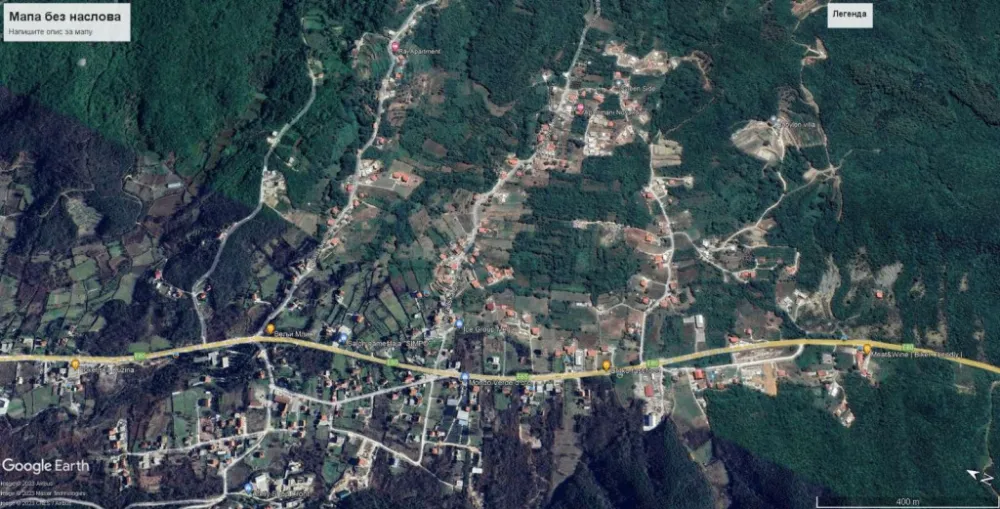 Траса Булевара и насељена мјеста
