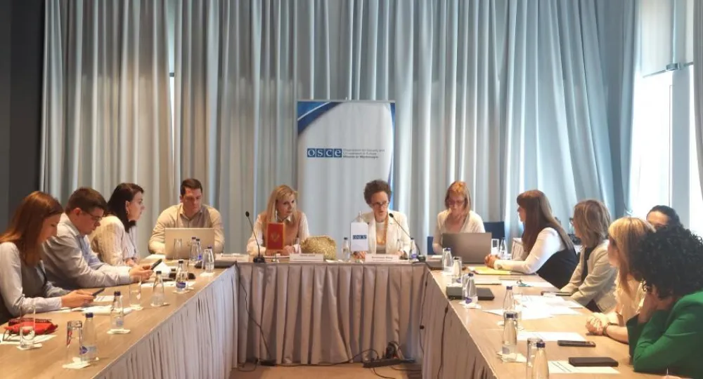  &Scaron;efica Misije OEBS-a u Crnoj Gori Dominique Waag na otvaranju obuke na temu sudske simulacije u slučajevima rodno zasnovanog nasilja u Budvi, 28. maj 2024. godine.