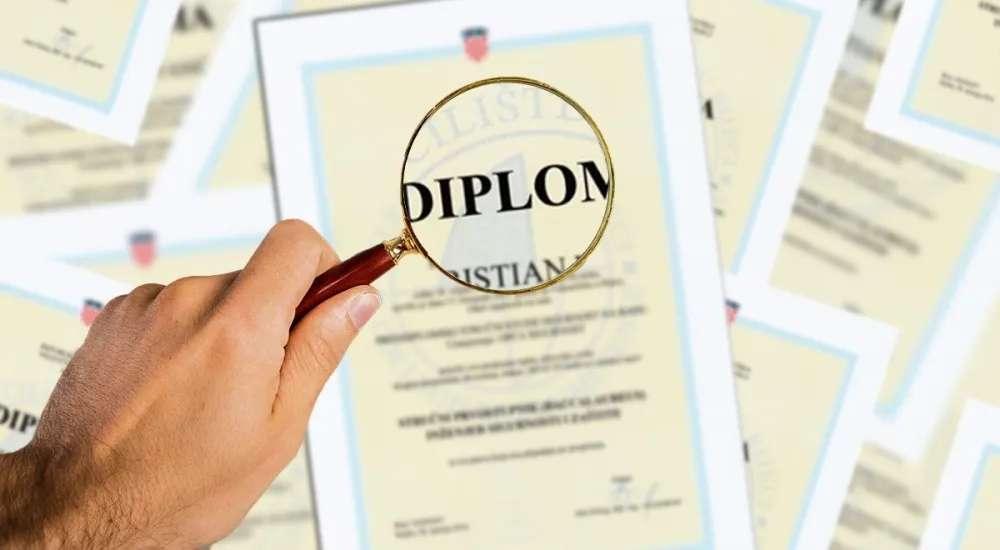 Falsifikovane diplome, ilustracija