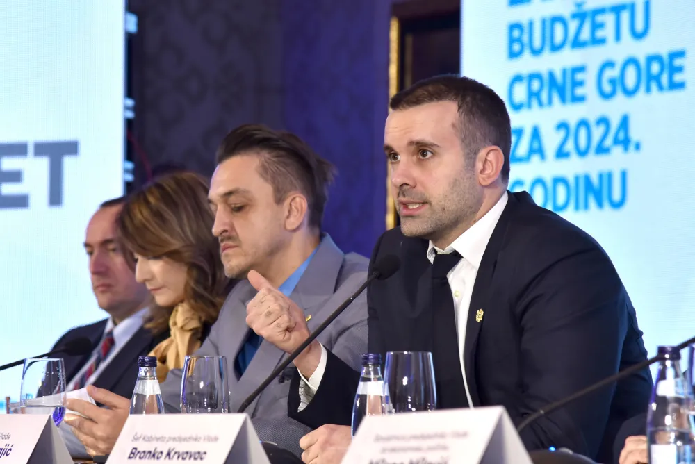 Milojko Spajic, Novica Vukovic, Predstavljanje budzeta 2024, budzet, budzet 2024
