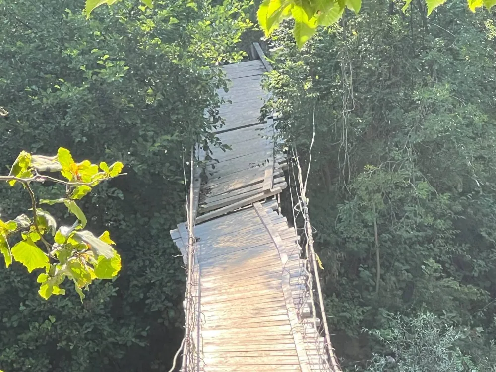 Oronuli žičani most na Lukinom Firu