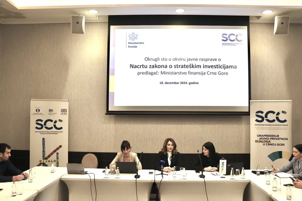 Kreiramo povoljan investicioni ambijent za dugoročni razvoj i prosperitet Crne Gore