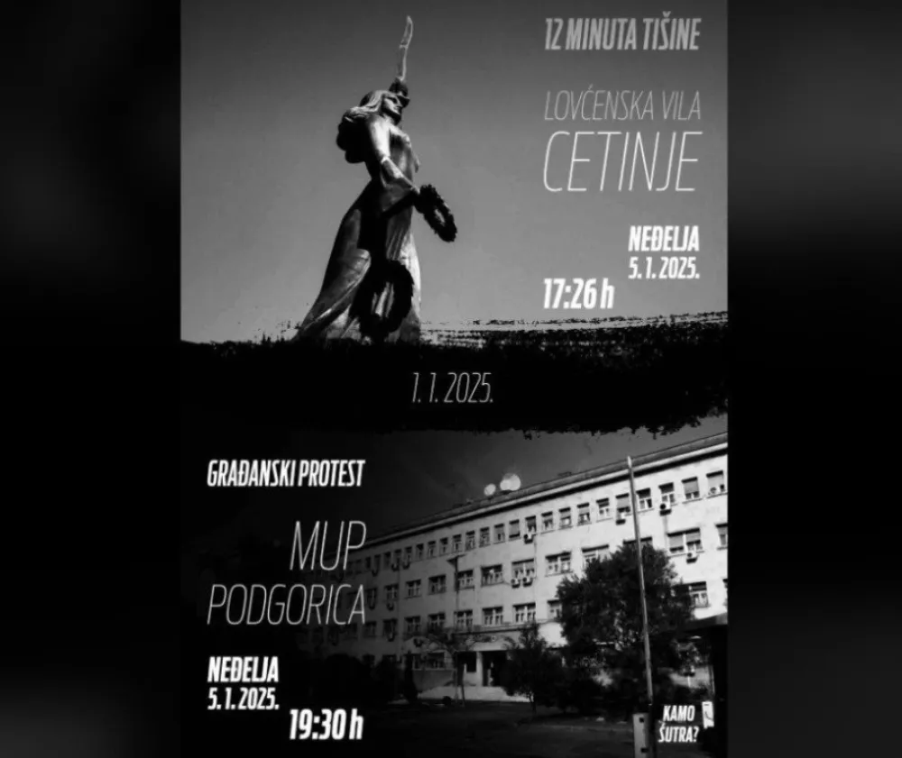 Danas protesti na Cetinju i u Podgorici&nbsp;povodom tragedije u&nbsp;Prijestonici