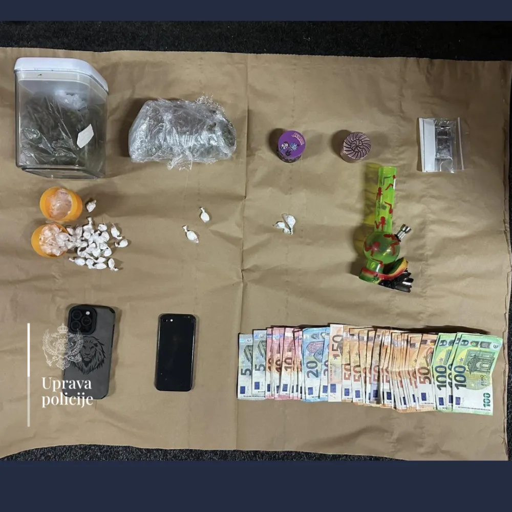 Podgoričanin uhap&scaron;en u Budvi, pronađeni kokain i marihuana