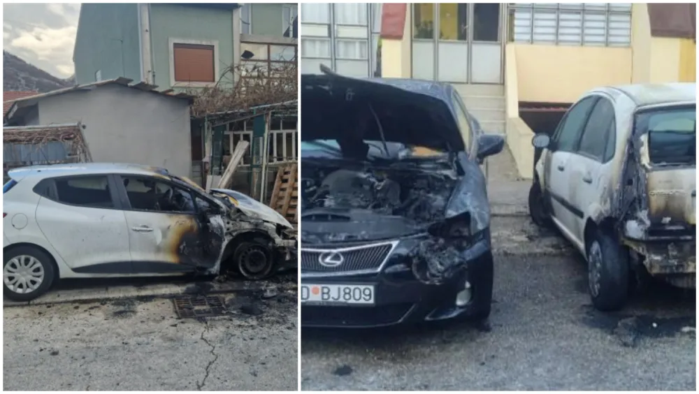 UP: Cetinjska policija preduzima opsežne istražne radnje zbog zapaljenih vozila
