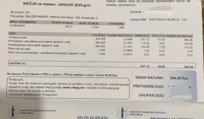 Račun za vodu