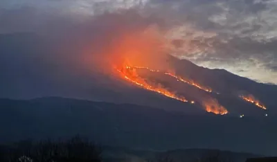 Požar u rejonu Garča u Danilovgradu