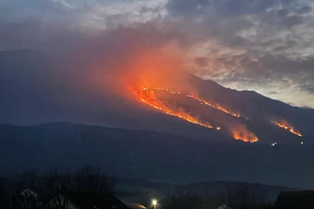 Požar u rejonu Garča u Danilovgradu