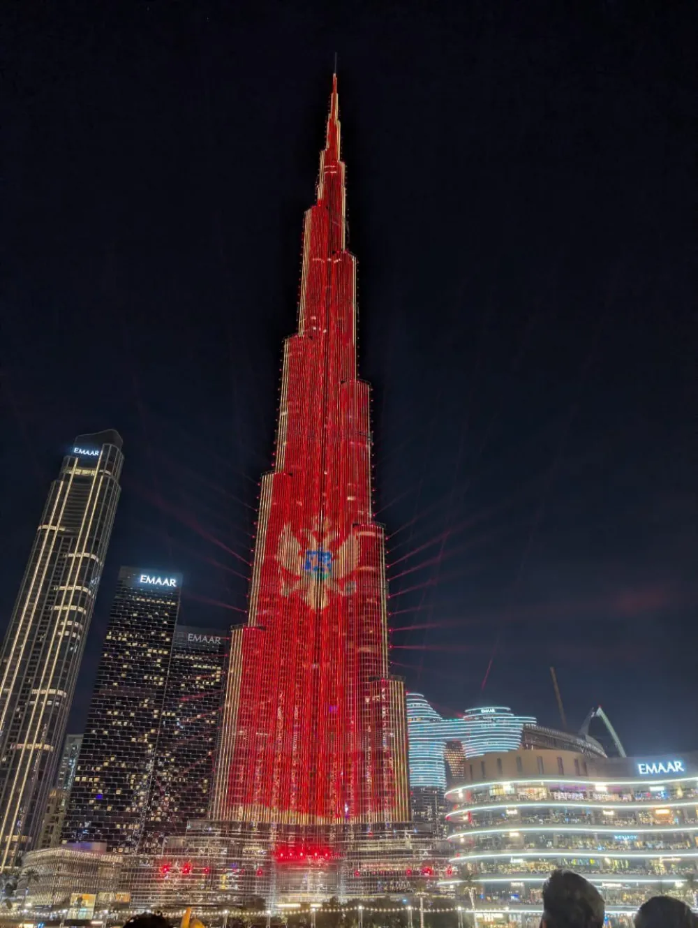 U čast Spajića zastava Crne Gore prikazana na Burj Khalifi