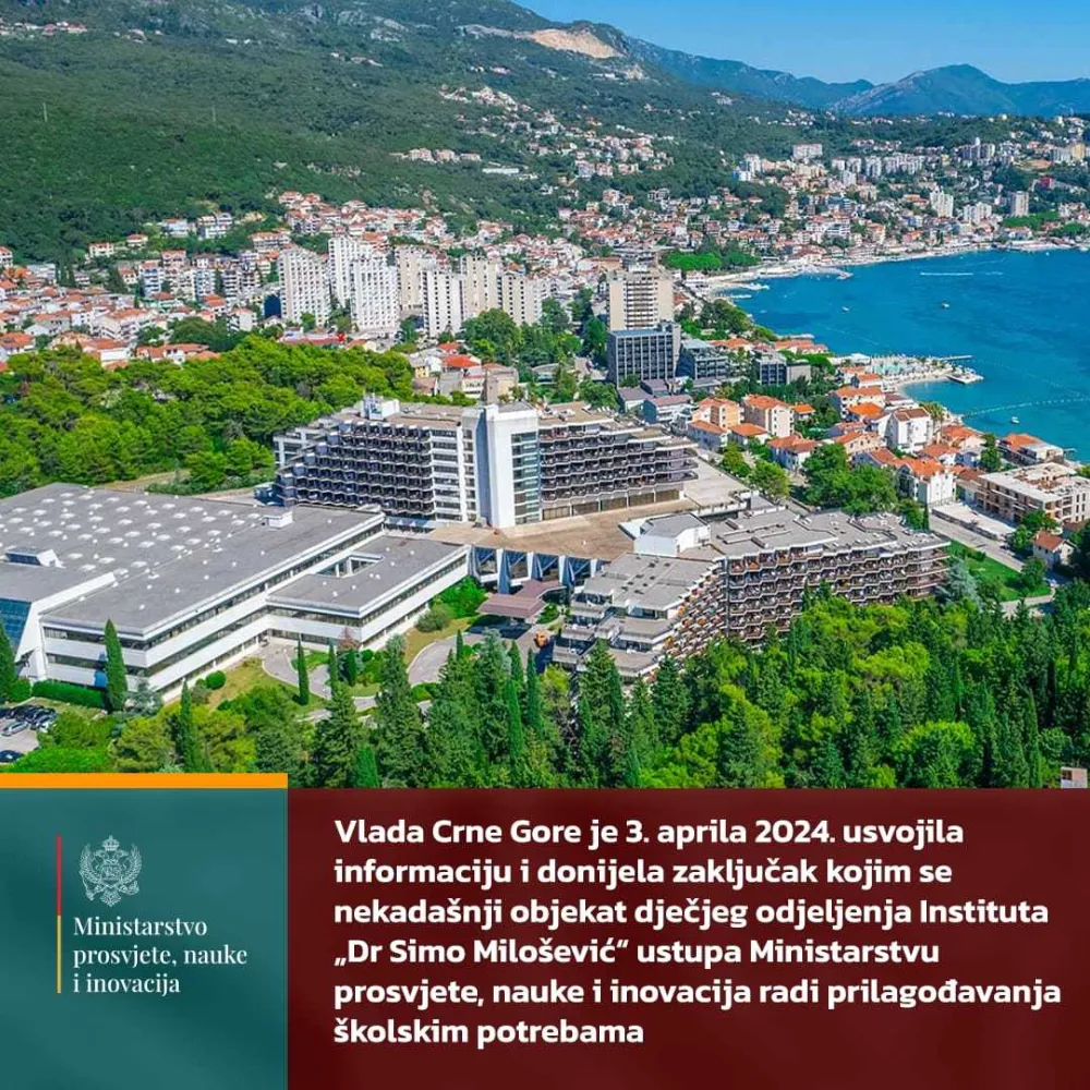 Nova osnovna &scaron;kola u Igalu u prostorijama Instituta,,Dr Simo Milo&scaron;ević&rdquo;