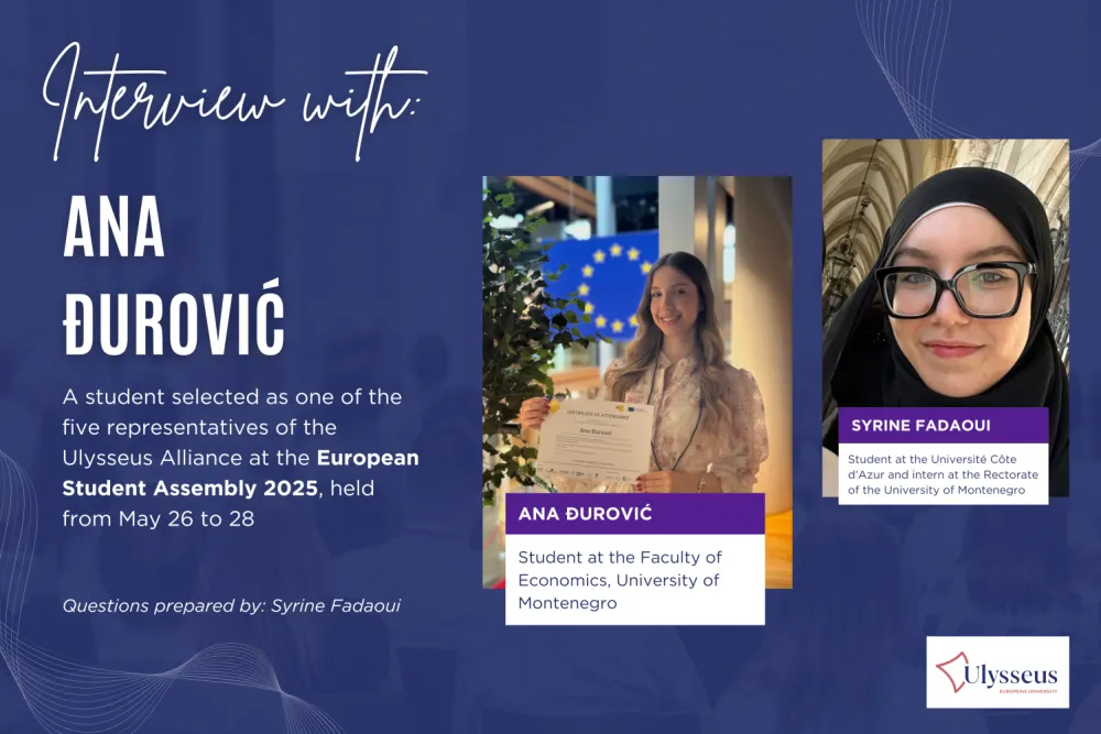 Ana Đurović&nbsp;&ndash; glas UCG u Strazburu na Evropskoj studentskoj skup&scaron;tini 2025