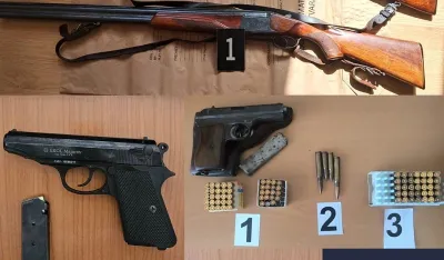 Pojačane aktivnosti policije u sjevernoj regiji: Pretresima oduzeta dva pi&scaron;tolja, dvije pu&scaron;ke, municija, vozilo