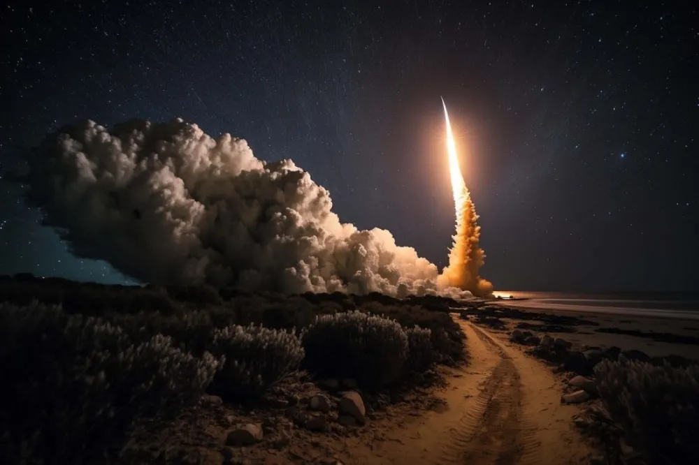 Raketa Spejs eksplodirala