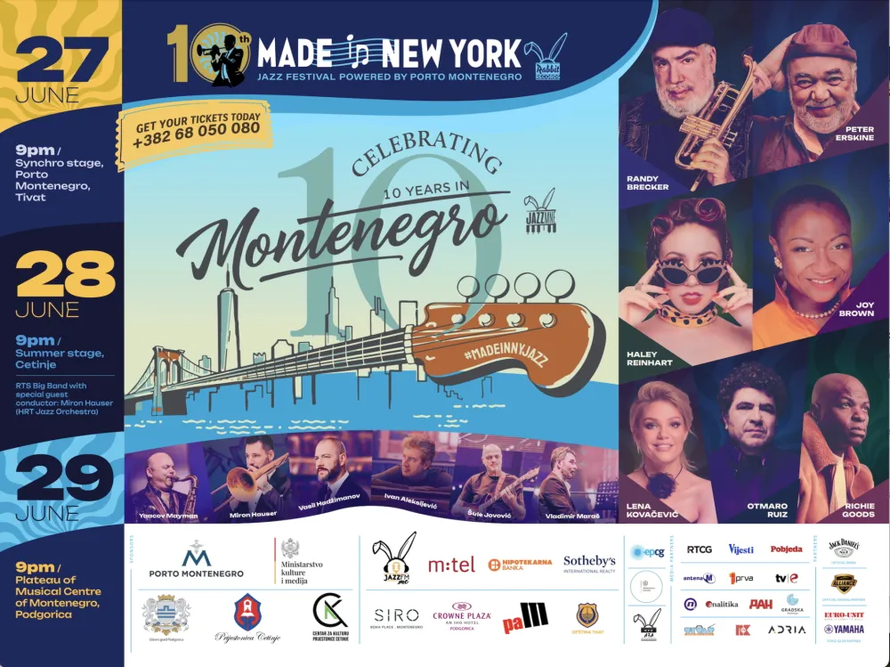 &ldquo;Made In New York Jazz Festival&rdquo;: Jo&scaron; sedam dana do svjetskog muzičkog spektakla u Crnoj Gori