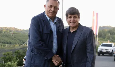 Dodik ugostio Roda Blagojevića: Dva kontinenta, ali isti princip - ne klečimo ni pred kim