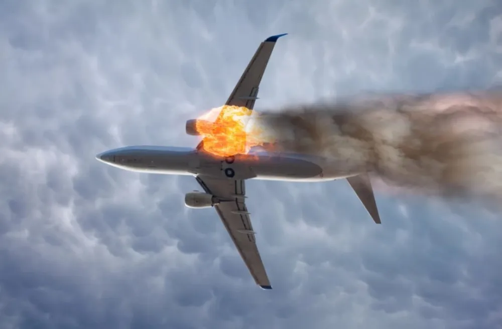 Sru&scaron;io se avion kod Majorke