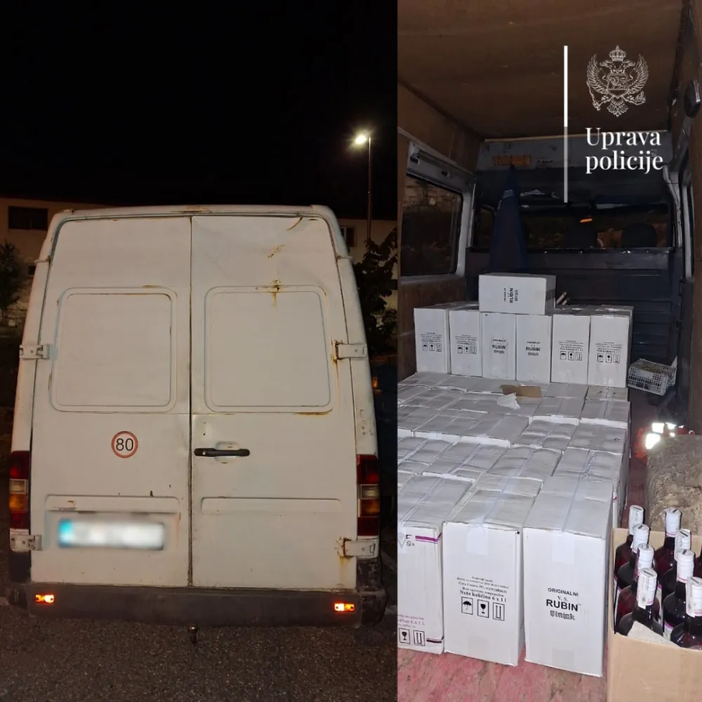 &Scaron;avnik: Pronađena veća količina alkohola bez dokumentacije, podnijeta krivična prijava