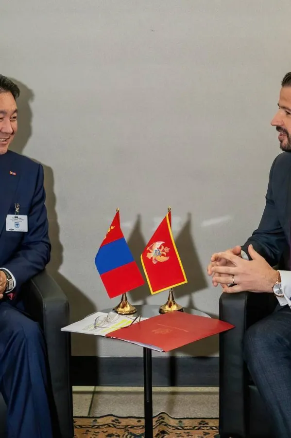 Milatović sa predsjednikom Mongolije Ukhnaagiinom Kh&uuml;rels&uuml;khom