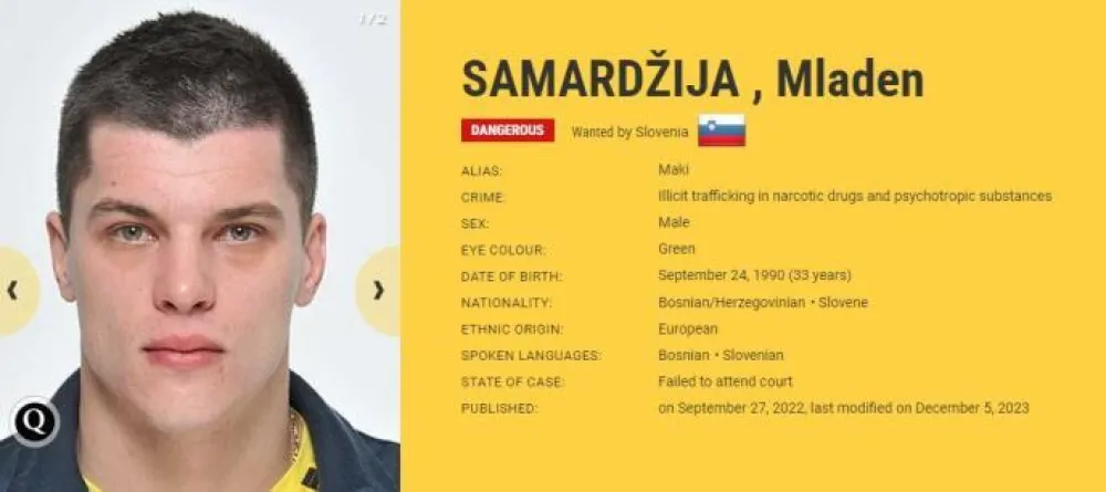 "Kavčanin" sa potjernice uhap&scaron;en u BiH: Samardžija "pao" tokom saobraćajne kontrole