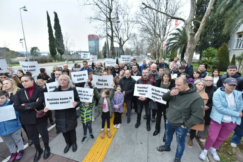 Protest protiv Zakona o obaveznoj imunizaciji djece