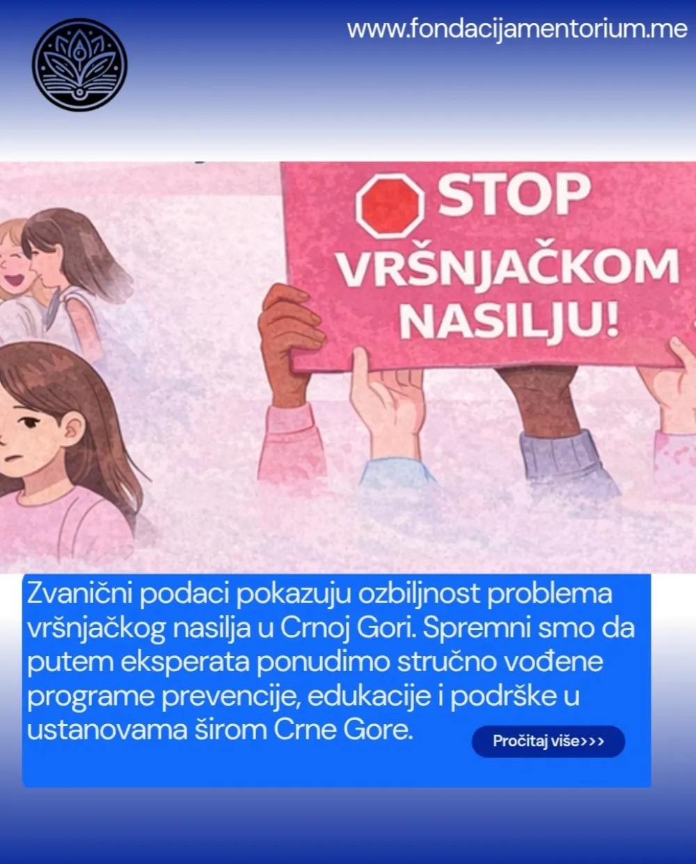 Fondacija Mentorium: Zvanični podaci pokazuju ozbiljnost problema vr&scaron;njačkog nasilja u Crnoj Gori