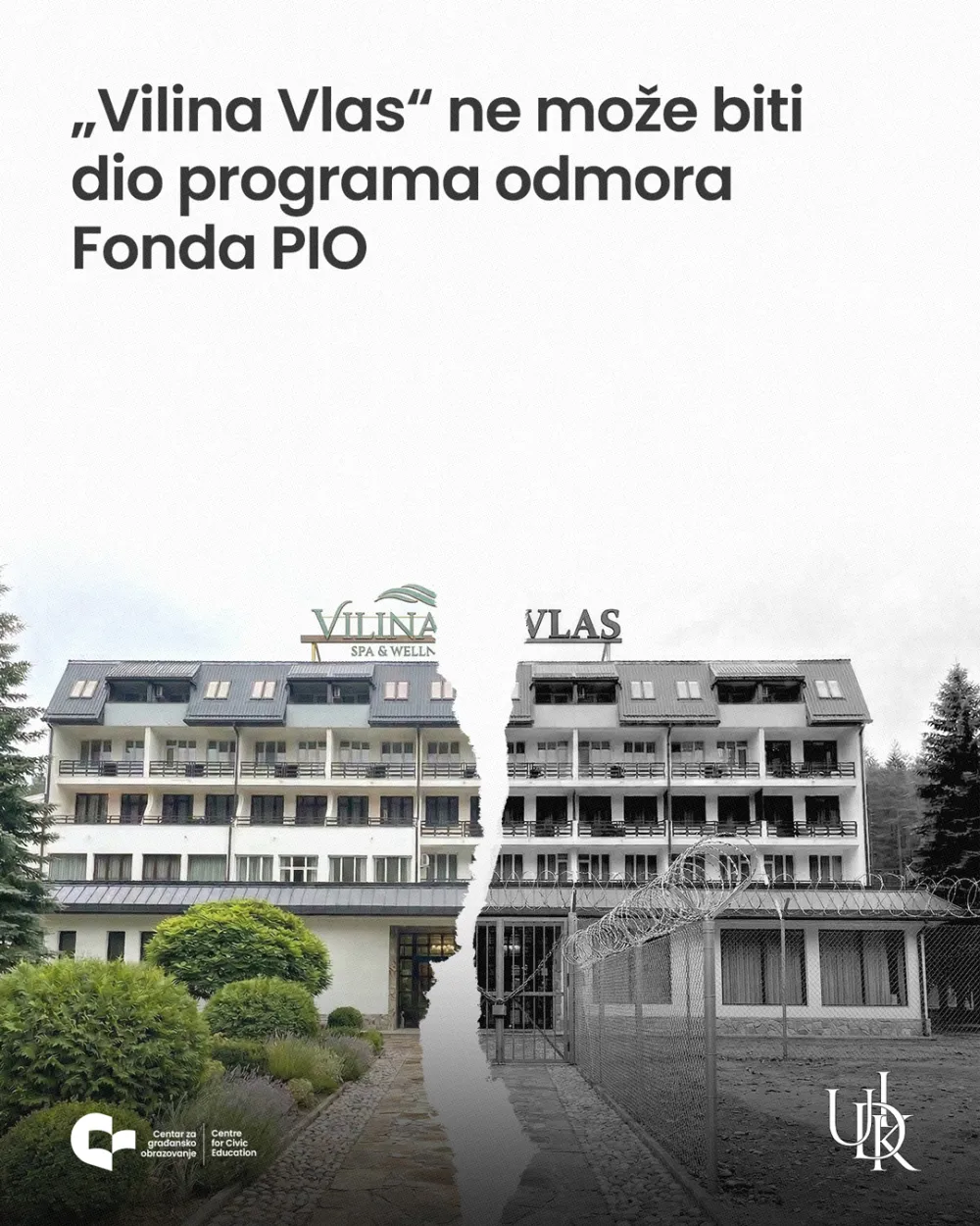 CGO i UDIK: &bdquo;Vilina Vlas&ldquo; ne može biti dio programa odmora Fonda PIO