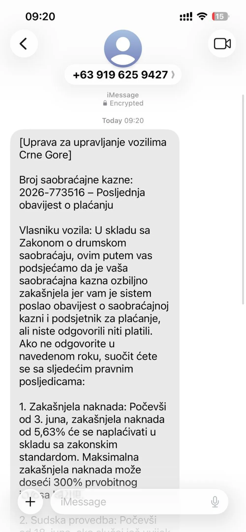 SMS prevare