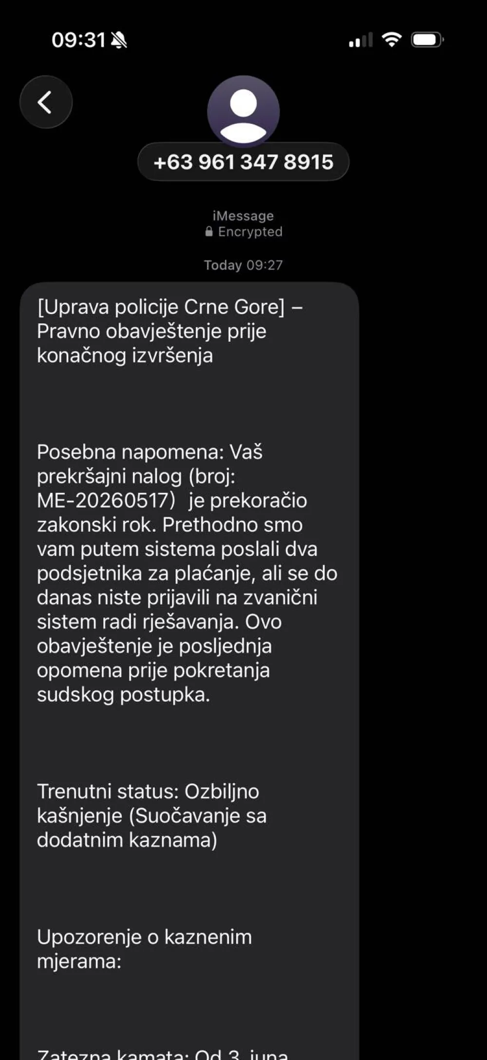 SMS prevare