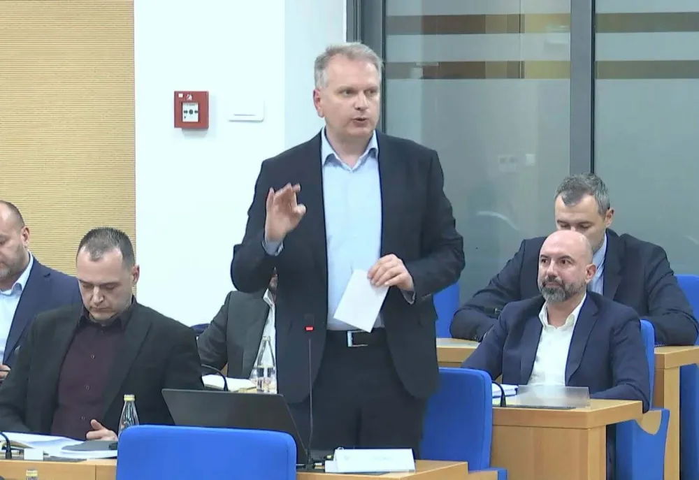 Срђан Перић у градском парламенту 